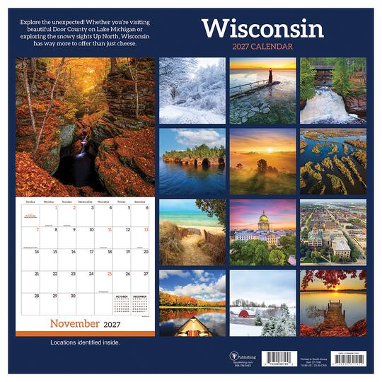2027 Wisconsin Wall Calendar